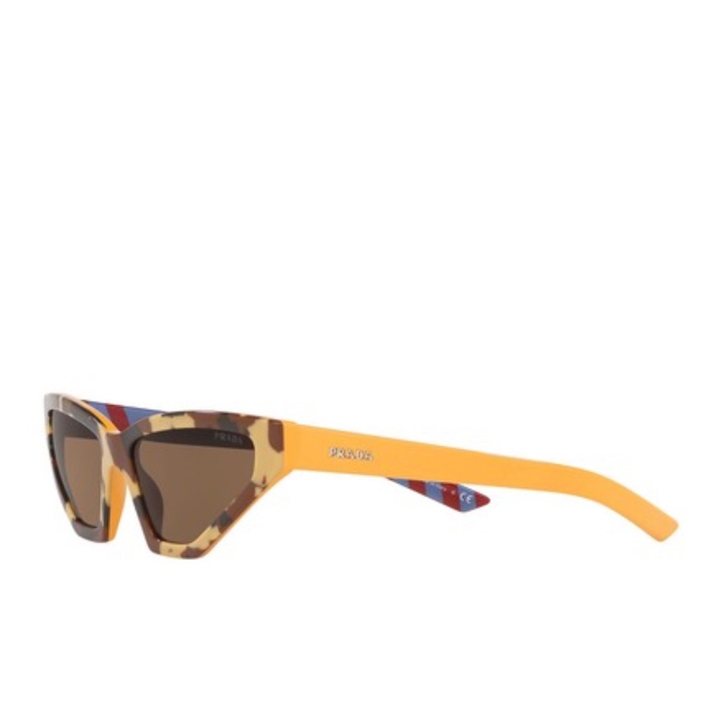NWT Prada Butterfly 57mm Sunglasses Camo Beige